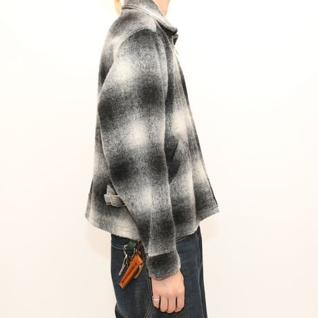 70's melton Ombre Check Jacket MADE IN USA