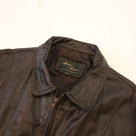 Black Rib Leather Jacket