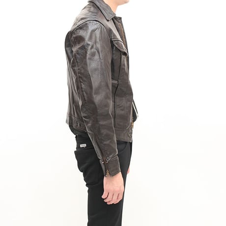 Vintage Leather Trucker Jacket
