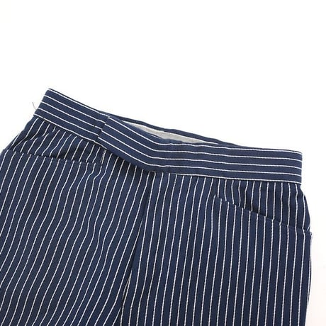 Vintage Striped Pattern Flared Polyester Slacks Pants