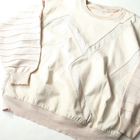 Leather&Knit Sweater