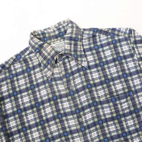 70's Print Flannel Plaid Shirt