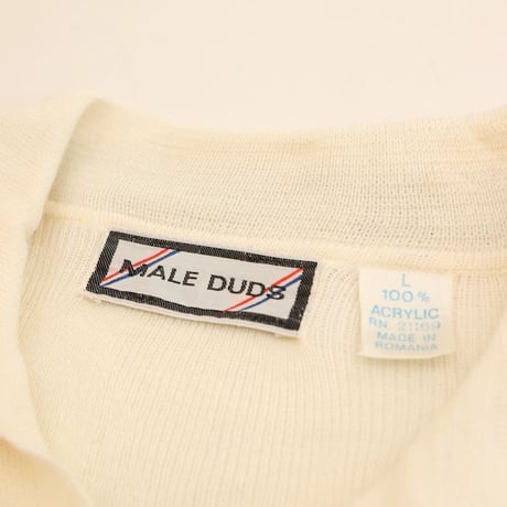 Vintage Acryl Knit Polo L/S Shirt "DEAD STOCK"