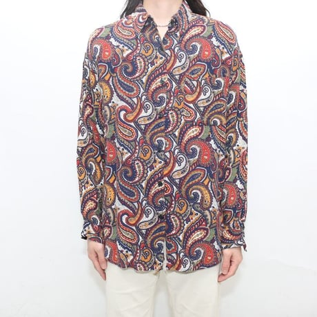 Paisley Pattern Rayon L/S Shirt