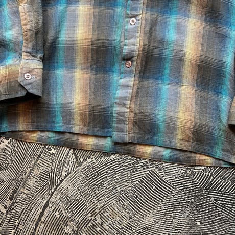 80s Arrow Ombre Plaid Cotton Shirt