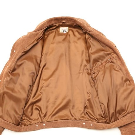 Vintage Suede Leather Trucker Jacket