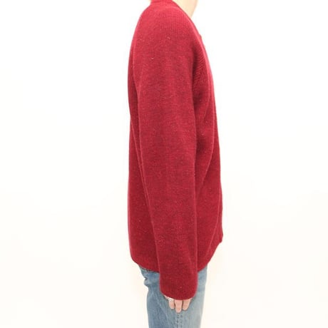 60's Kaso Knit Zip-up Wool Knit Cardigan