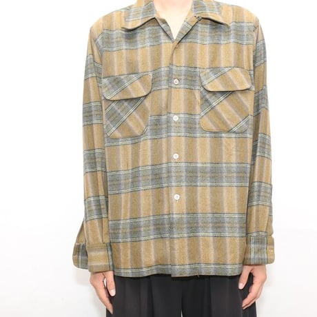70s Wool Plaid Loop Shirt