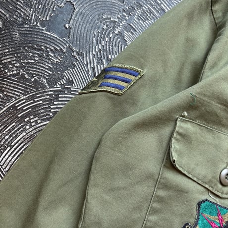 80s US.ARMY OG507 Utility Shirt