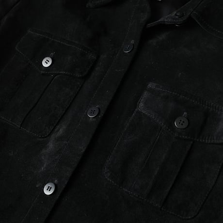 Black Suede Shirt Jacket