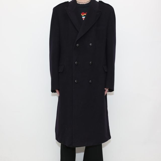 Double Brested Crombie Wool Coat Made In Englan