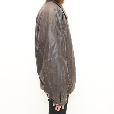 Lamb Leather Jacket Loose Silhouette