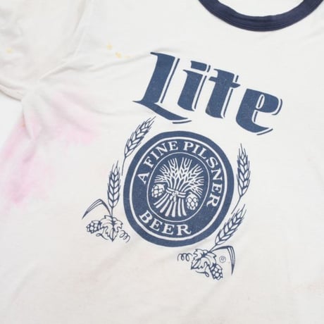Vintage Ringer T-Shirt "Miller Lite Beer"