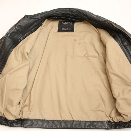 90s Andrew Marc × Wilsons Black Leather Sport Jacket