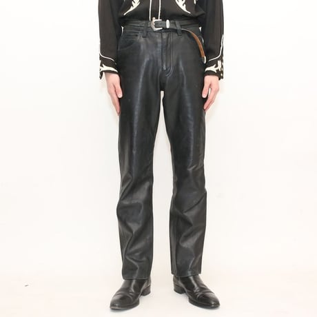 Lee Black Leather Pants Slim Fit