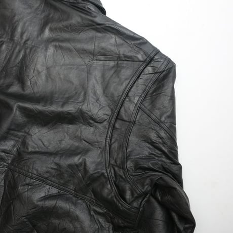 Black Leather Jacket Loose Silhouette