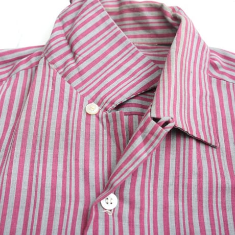 Open Collar Stripe Shirt