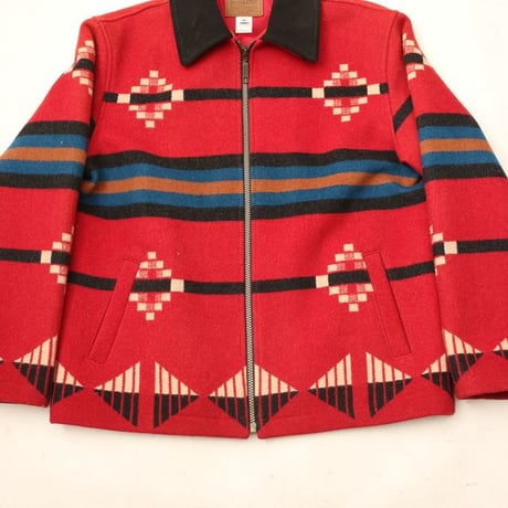 Pendleton Leather Collar Wool Jacket