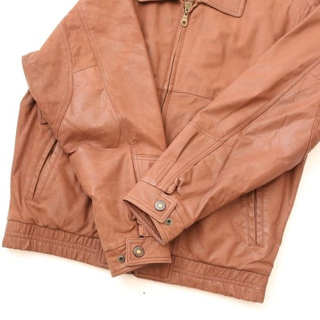 A-2 Type Brown Leather Jacket Loose Silhouette