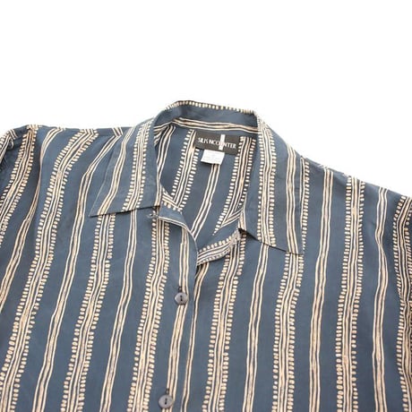 Open Collar Silk L/S Shirt