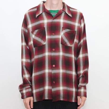 Vintage Rayon Ombre Check L/S Shirt