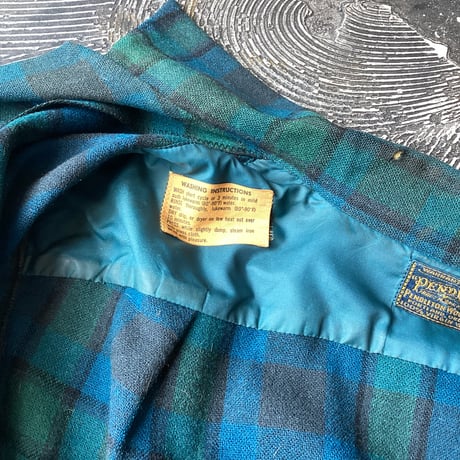 60s Pendleton Wool Plaid Loop Shirt