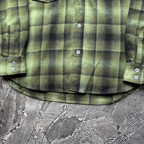 70s Cascade Wool Ombre Plaid Shirt