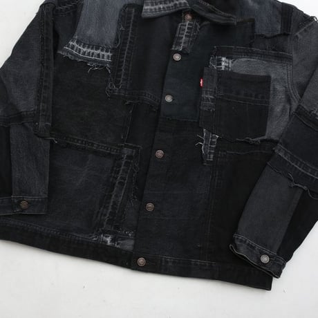 Levi's Patchwork Remake Black Denim Jacket