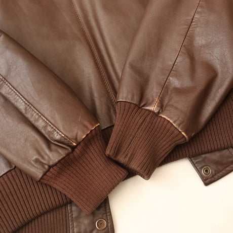Brown Rib Leather Jacket