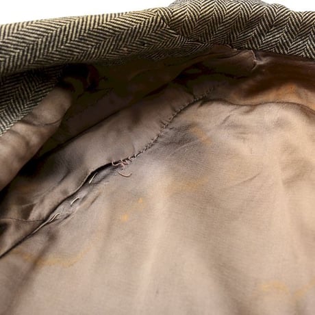 Herringbone Tweed Wool Coat
