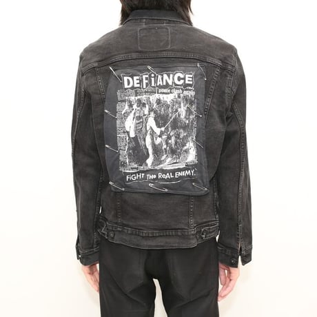 Levi's Black Denim Jacket Patch Remake