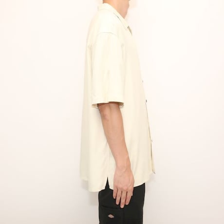 Open Collar Silk S/S Shirt