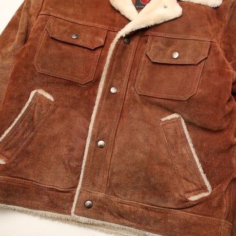 Suede Leather Boa Jacket
