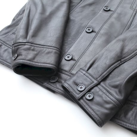 Black Leather Trucker Jacket
