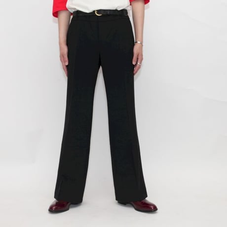 Black Flared Slacks Pants