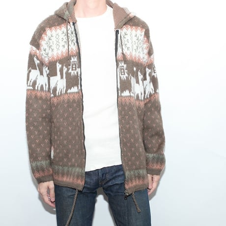 Wool Hooded Cardigan