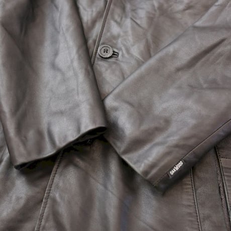 Black Leather Coat Loose Silhouette