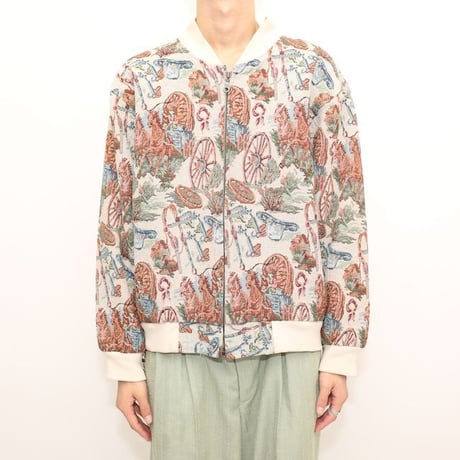 Vintage Horse Pattern Loose Gobelin Jacket