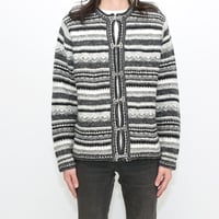 Nordic Pattern Knit Cardigan