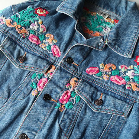 Vintage Embroidery Denim Jacket