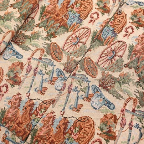 Vintage Horse Pattern Loose Gobelin Jacket