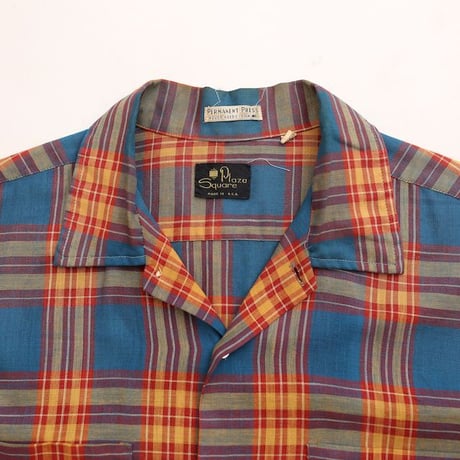 70's Plaza Square Checked S/S Shirt
