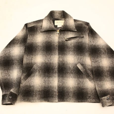 70's melton Ombre Check Jacket MADE IN USA