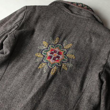 Embroidery Wool Coat