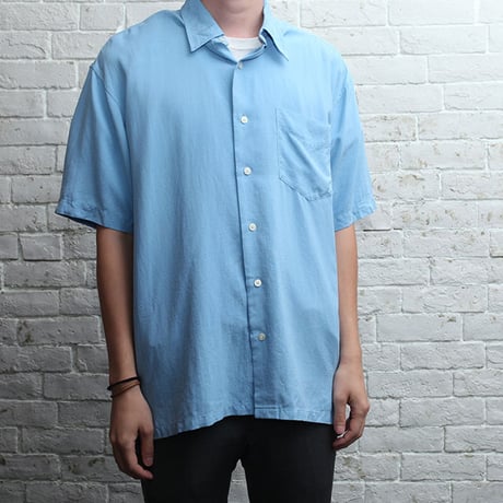 シルク 無地シャツ Silk S/S Shirt