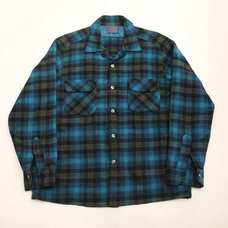 60s Pendleton Wool Plaid Loop Shirt