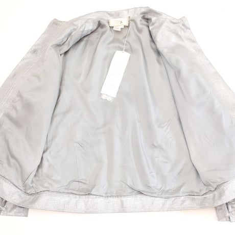 Silver Metallic Silk Jacket