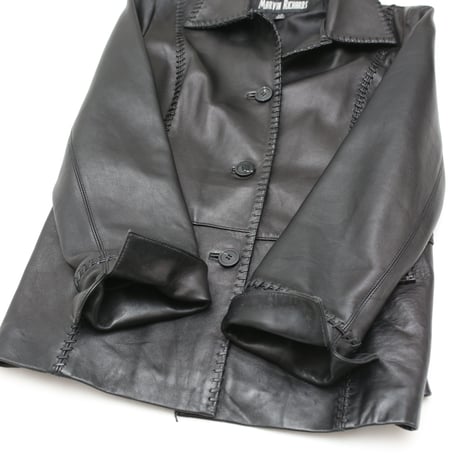 Braided Black Leather Jacket