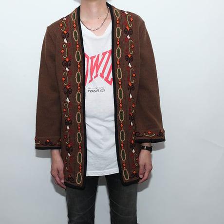 Embroidery Knit Cardigan
