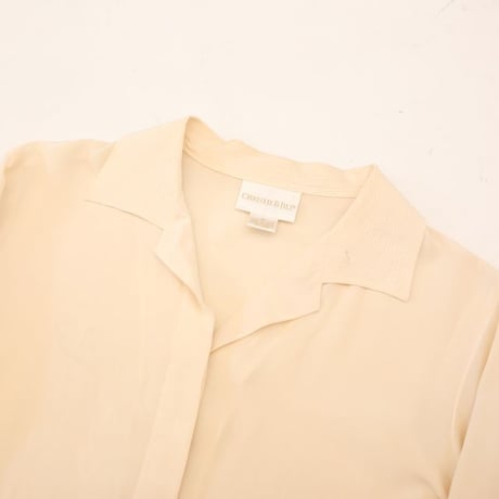 Open Collar Silk L/S Shirt